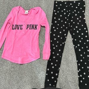 Victorias Secret Pink Pajama Set